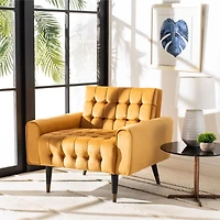 Gold Tufted Velvet Lydia Accent Chair