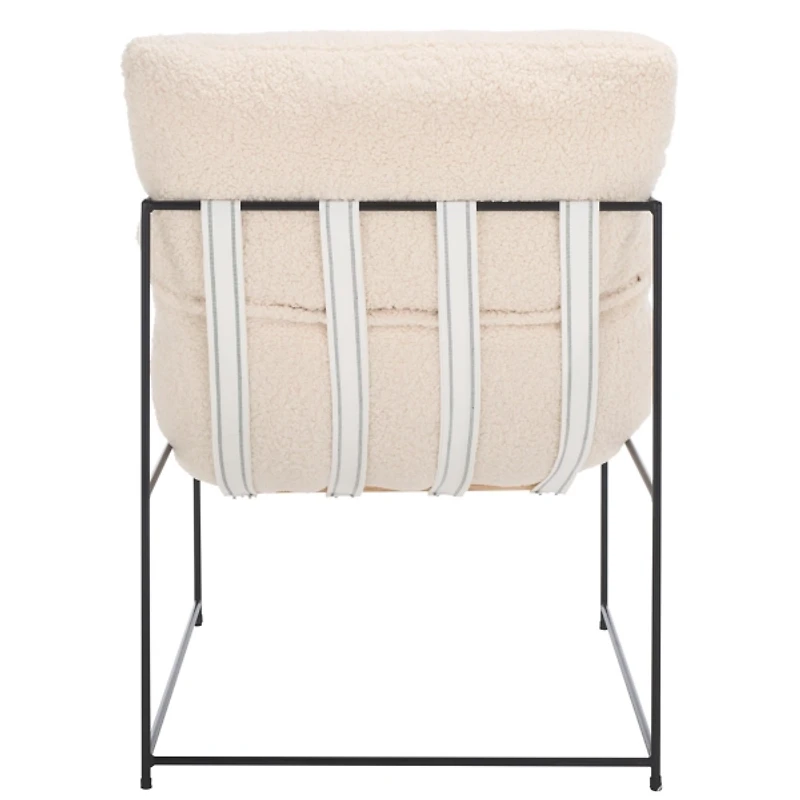 Cream Sherpa Pillow Top Mollie Accent Chair