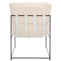 Cream Sherpa Pillow Top Mollie Accent Chair