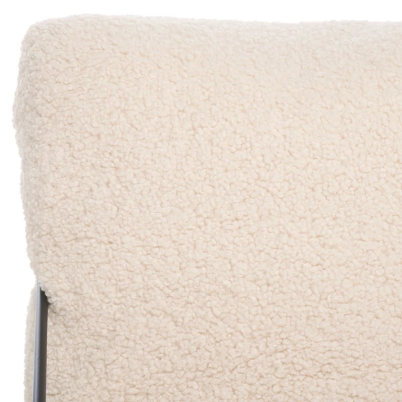Cream Sherpa Pillow Top Mollie Accent Chair