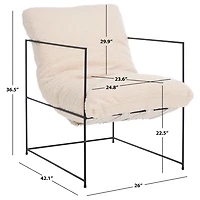 Cream Sherpa Pillow Top Mollie Accent Chair