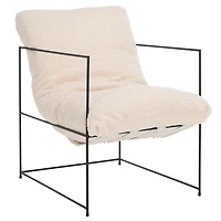 Cream Sherpa Pillow Top Mollie Accent Chair