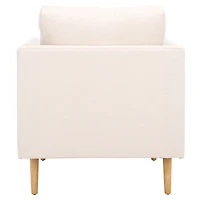 Bone White Linen & Natural Lulu Accent Chair