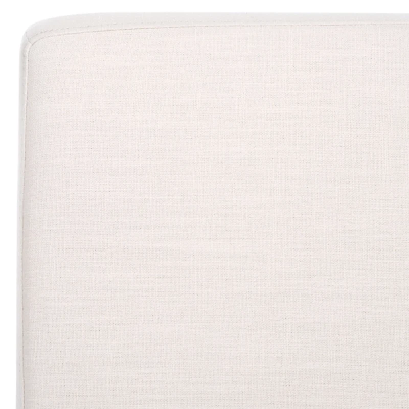 Bone White Linen & Walnut Olivia Accent Chair