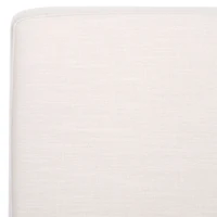 Bone White Linen & Walnut Olivia Accent Chair