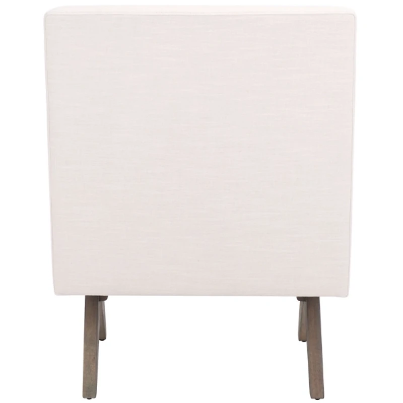 Bone White Linen Olivia Accent Chair