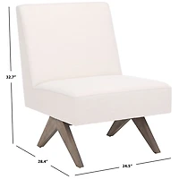 Bone White Linen Olivia Accent Chair