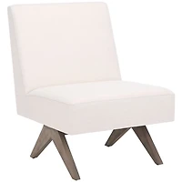 Bone White Linen Olivia Accent Chair