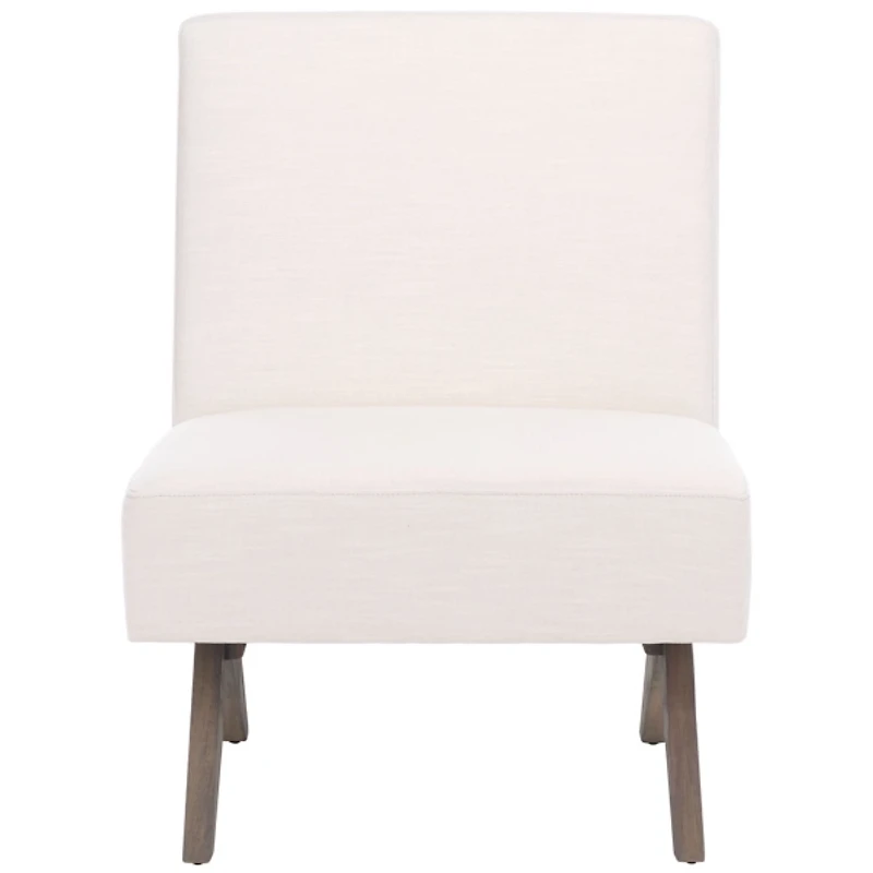 Bone White Linen Olivia Accent Chair