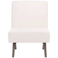 Bone White Linen Olivia Accent Chair