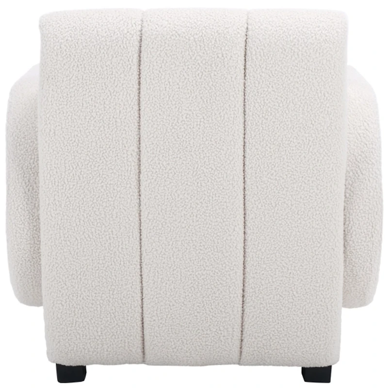 Ivory Boucle Modern Armchair