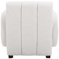 Ivory Boucle Modern Armchair
