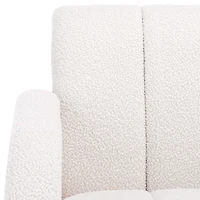 Ivory Boucle Modern Armchair