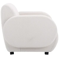 Ivory Boucle Modern Armchair