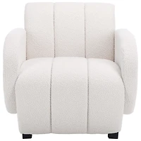 Ivory Boucle Modern Armchair