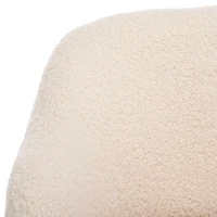 Cream Sherpa Cecilie Swivel Accent Chair