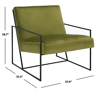 Green Velvet Ofina Accent Chair