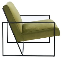 Green Velvet Ofina Accent Chair