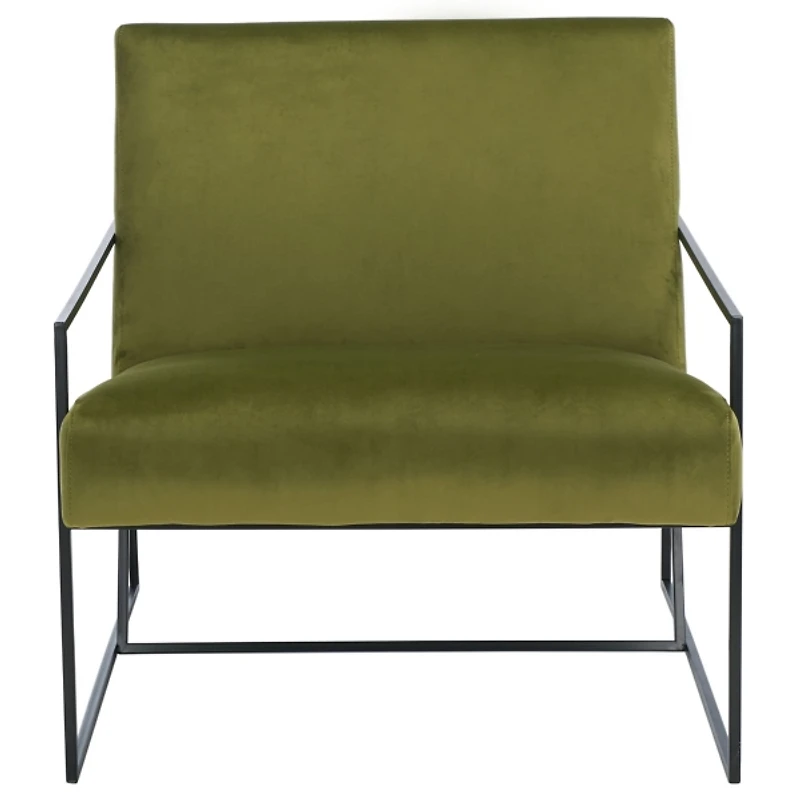 Green Velvet Ofina Accent Chair