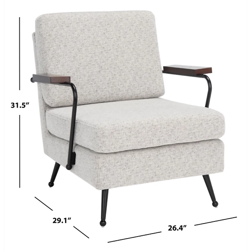 Light Gray Upholstered Julia Armchair