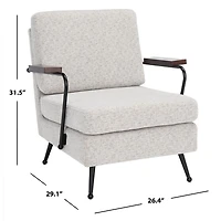 Light Gray Upholstered Julia Armchair