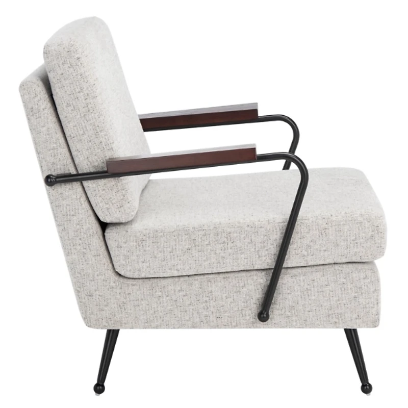 Light Gray Upholstered Julia Armchair