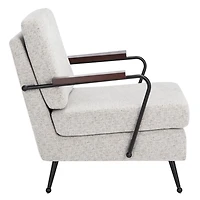 Light Gray Upholstered Julia Armchair