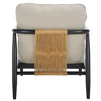 Gray Linen Laurina Modern Armchair