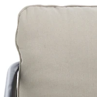 Gray Linen Laurina Modern Armchair