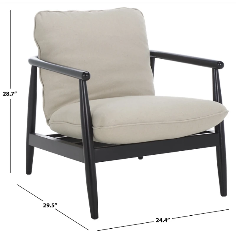 Gray Linen Laurina Modern Armchair