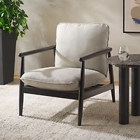 Gray Linen Laurina Modern Armchair