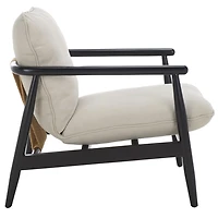 Gray Linen Laurina Modern Armchair