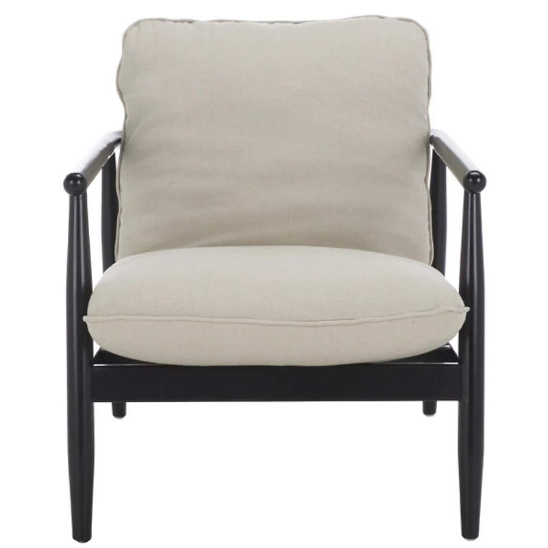 Gray Linen Laurina Modern Armchair