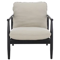 Gray Linen Laurina Modern Armchair