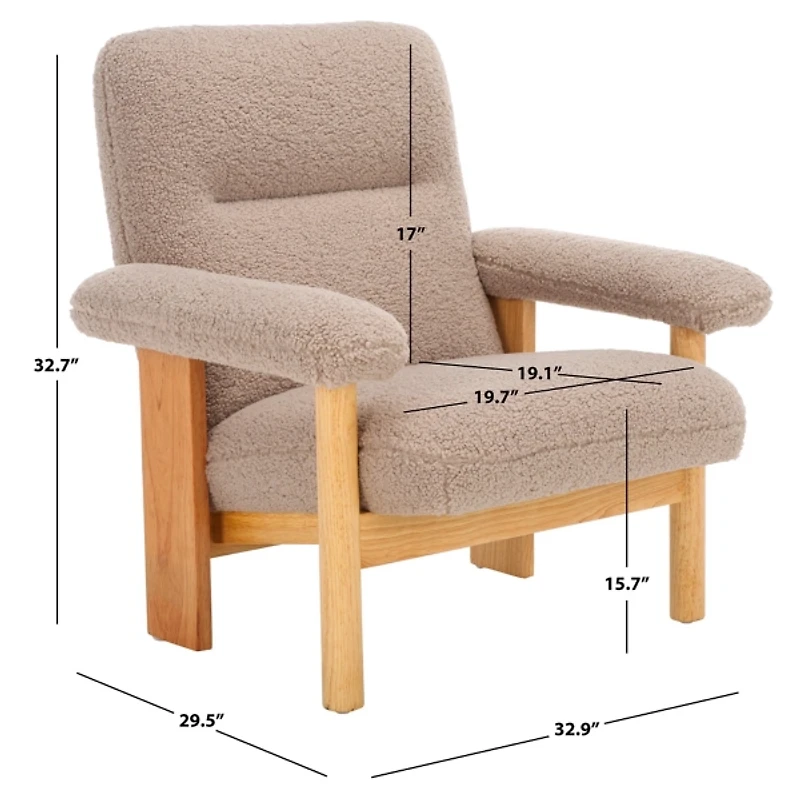 Beige Sherpa Atwell Natural Armchair