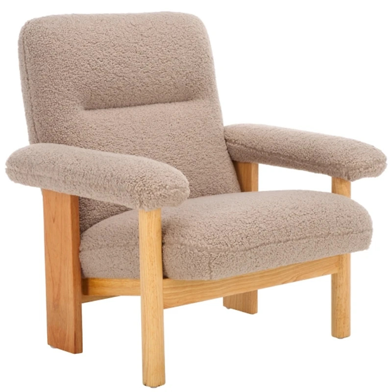 Beige Sherpa Atwell Natural Armchair