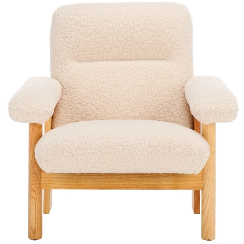 Cream Sherpa Atwell Natural Armchair