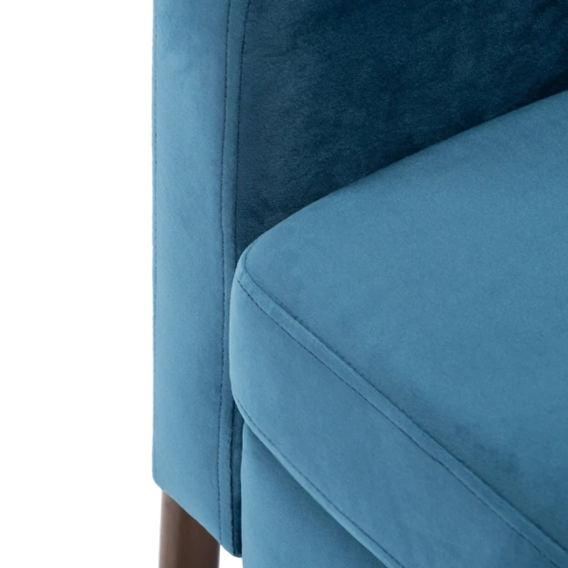 Blue Velvet Tufted Andra Accent Chair