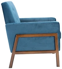 Blue Velvet Tufted Andra Accent Chair