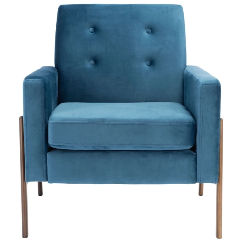 Blue Velvet Tufted Andra Accent Chair