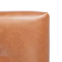 Light Brown Faux Leather Tufted Andra Accent Chair