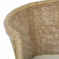 Whitewash Rattan Alexandra Accent Chair