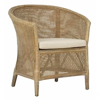 Whitewash Rattan Alexandra Accent Chair