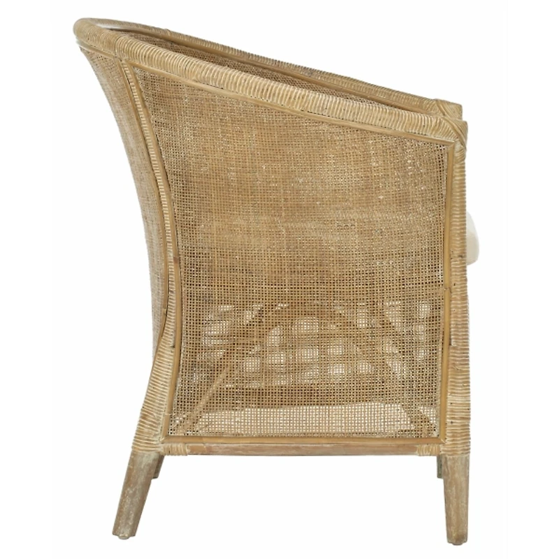 Whitewash Rattan Alexandra Accent Chair