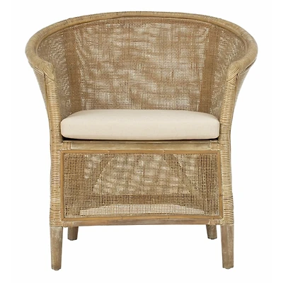 Whitewash Rattan Alexandra Accent Chair