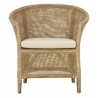 Whitewash Rattan Alexandra Accent Chair