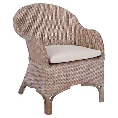Graywash Rattan Berie Accent Chair