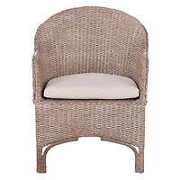 Graywash Rattan Berie Accent Chair