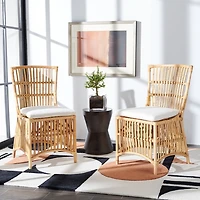 Natural Rattan Lana Accent Chairs, Set of 2
