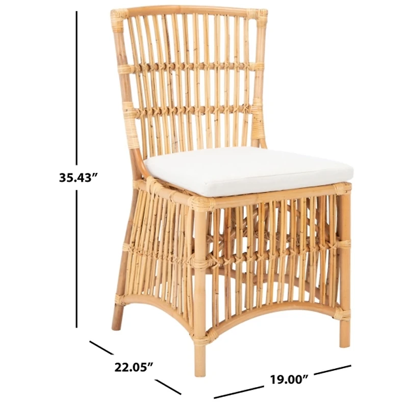 Natural Rattan Lana Accent Chairs, Set of 2